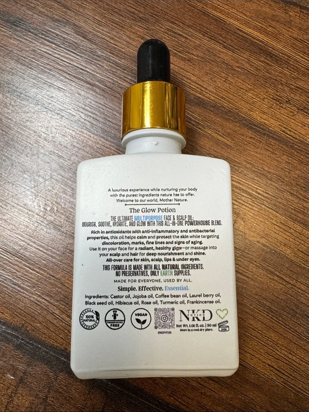 NKD Beauty Glow Potion Face & Body Illuminating Oil 1 oz